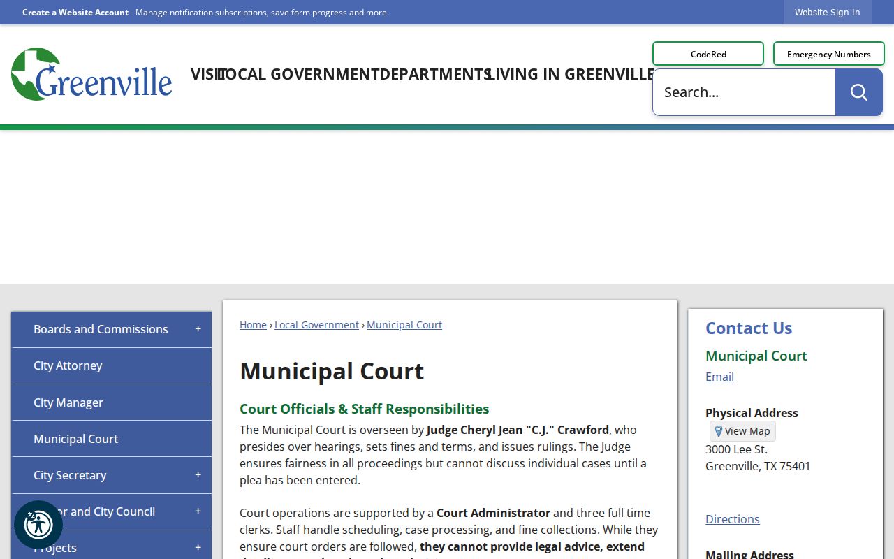 Greenville warrant records: official municipal court active-list instructions