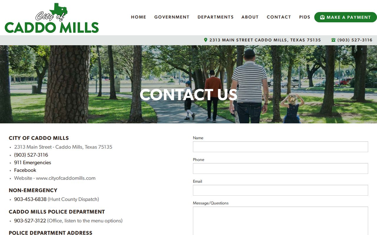 Caddo Mills warrant records: city police and contact information
